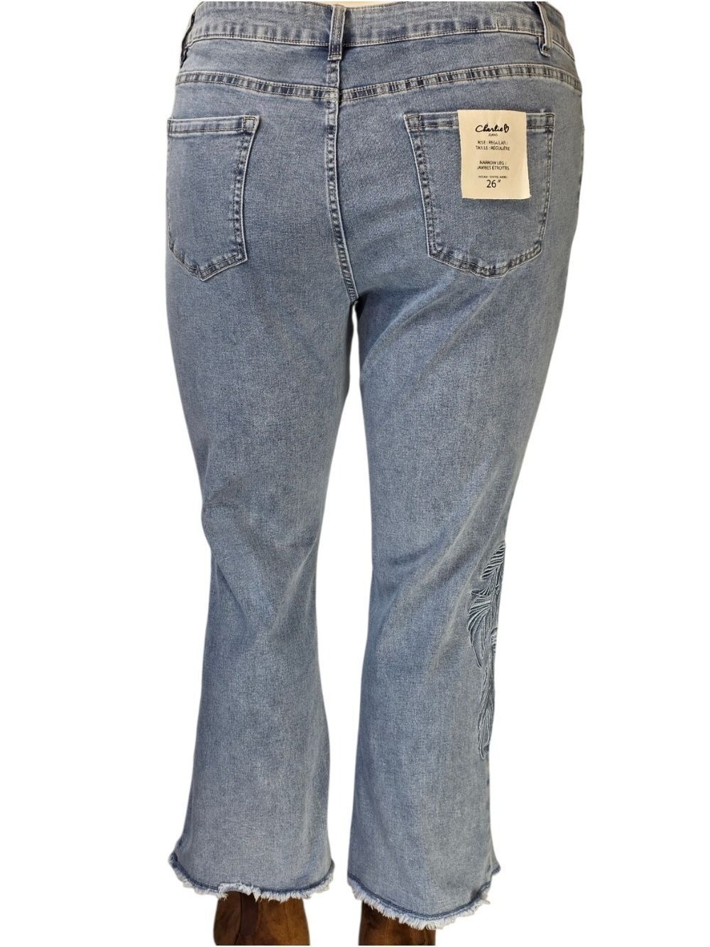 Charlie B Tulip Embroidered Bootcut Jeans 18 Boho Coastal - Picture 3 of 10